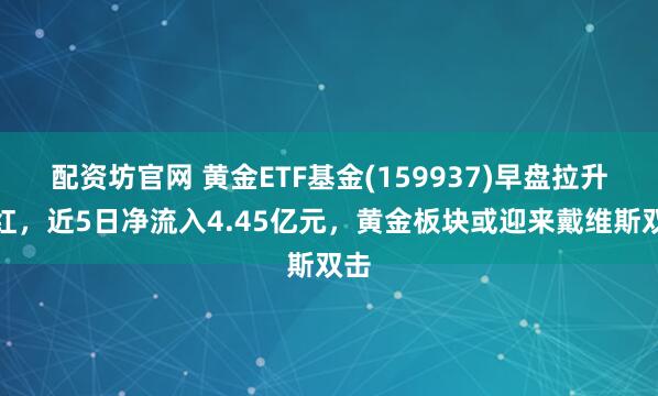 配资坊官网 黄金ETF基金(159937)早盘拉升翻红，近5日净流入4.45亿元，黄金板块或迎来戴维斯双击