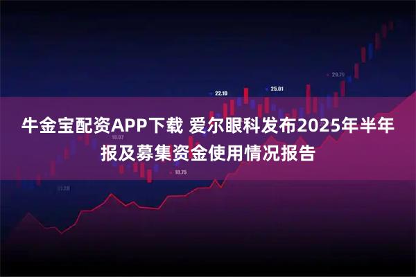 牛金宝配资APP下载 爱尔眼科发布2025年半年报及募集资金使用情况报告
