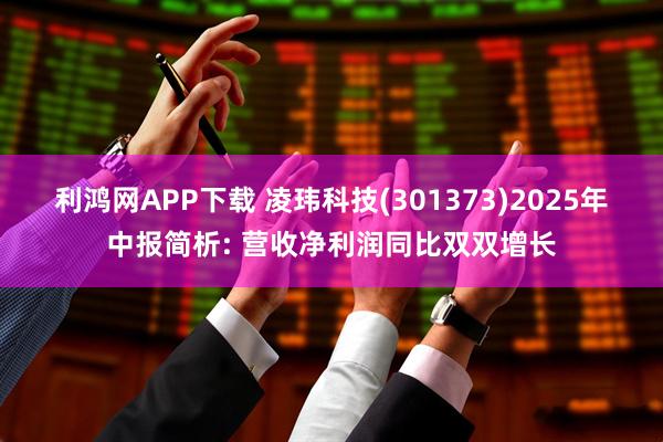 利鸿网APP下载 凌玮科技(301373)2025年中报简析: 营收净利润同比双双增长