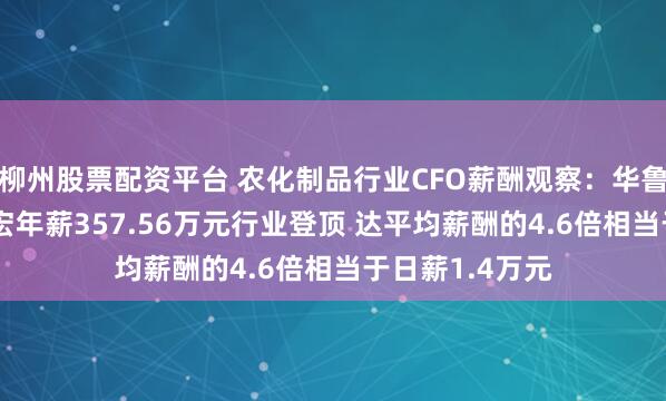 柳州股票配资平台 农化制品行业CFO薪酬观察：华鲁恒升CFO高景宏年薪357.56万元行业登顶 达平均薪酬的4.6倍相当于日薪1.4万元